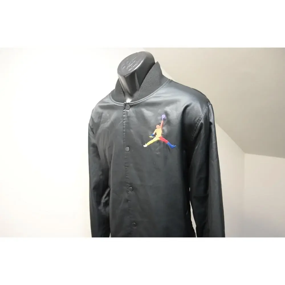 Nike Air Jordan Jumpman Jacket Performance Athetic Snap up Black Mens Sz 2XL XXL